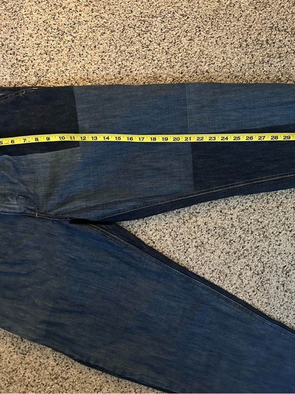 Sun & Stone Women’s Pull On Jogger Style Patchwork detail jeans size Large - Picture 9 of 10